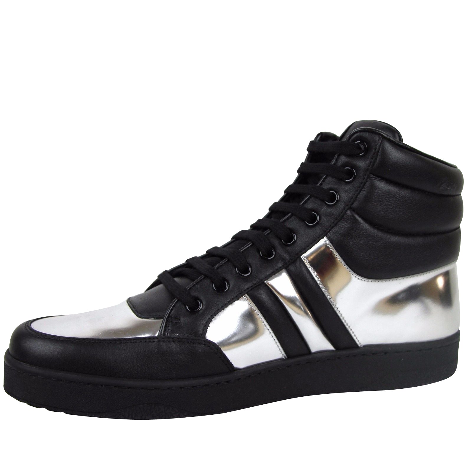 Gucci Mens High top Contrast Padded Leather Sneaker