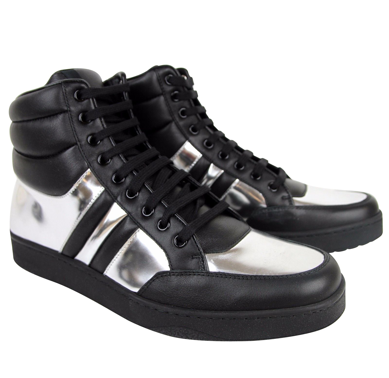 Gucci Mens High top Contrast Padded Leather Sneaker