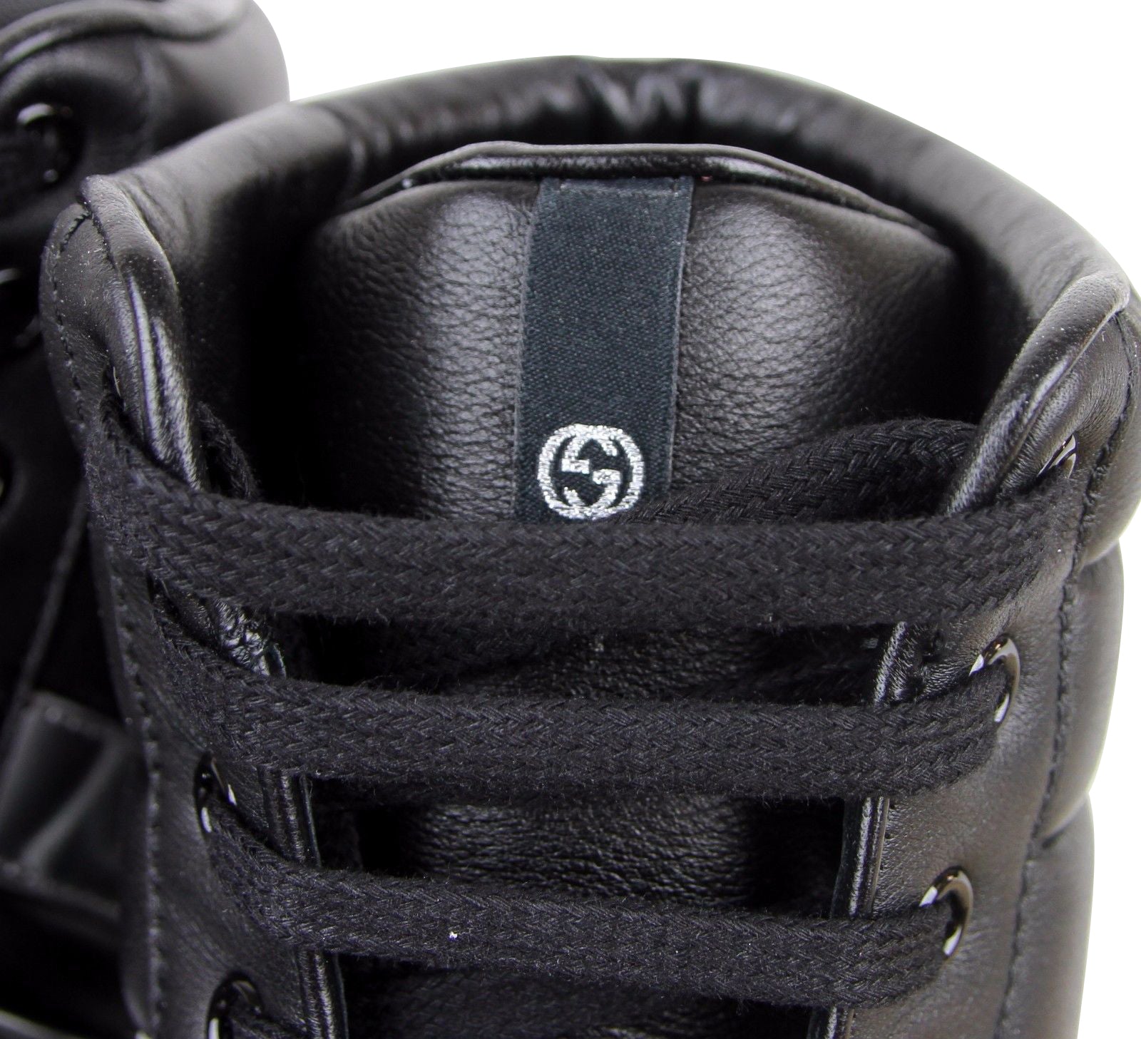 Gucci Mens High top Contrast Padded Leather Sneaker