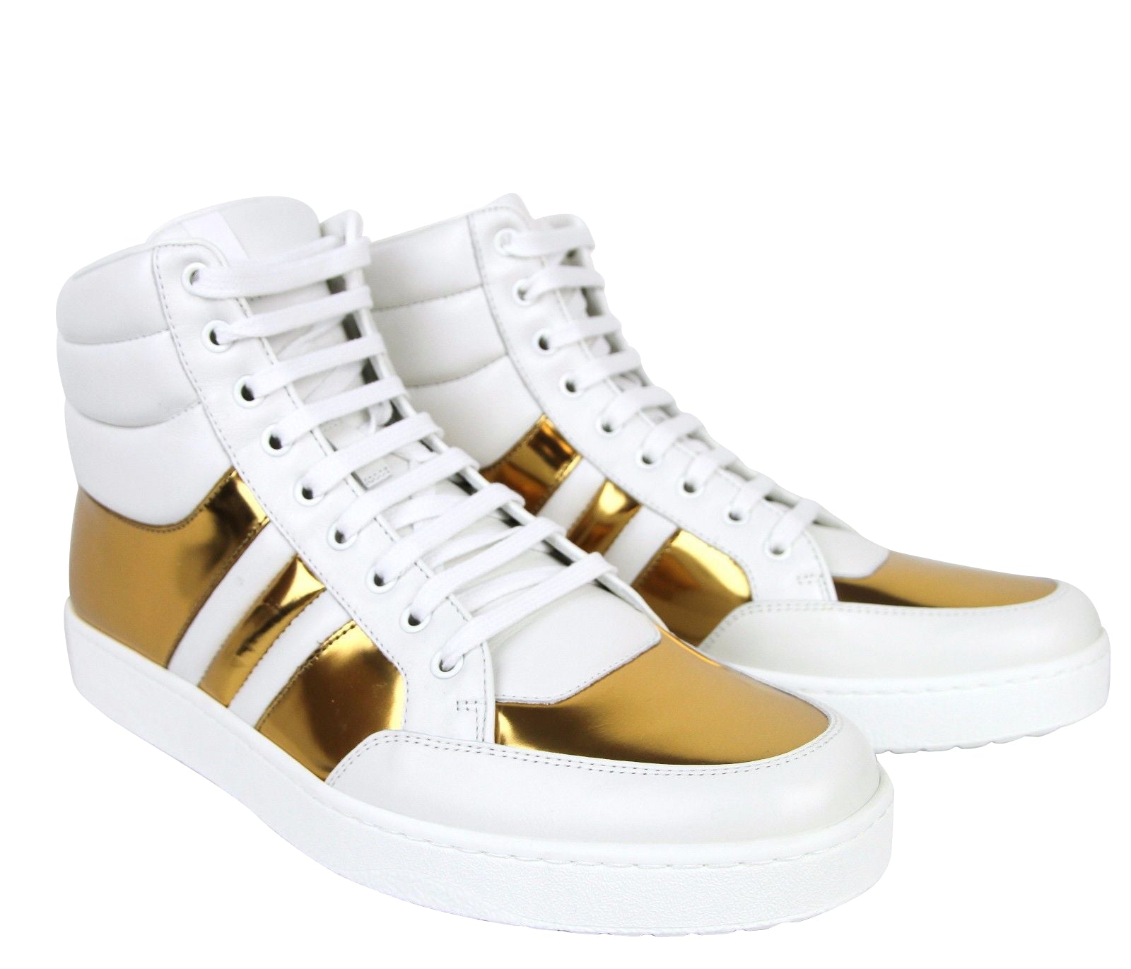 Gucci Mens High top Contrast Padded Leather Sneaker