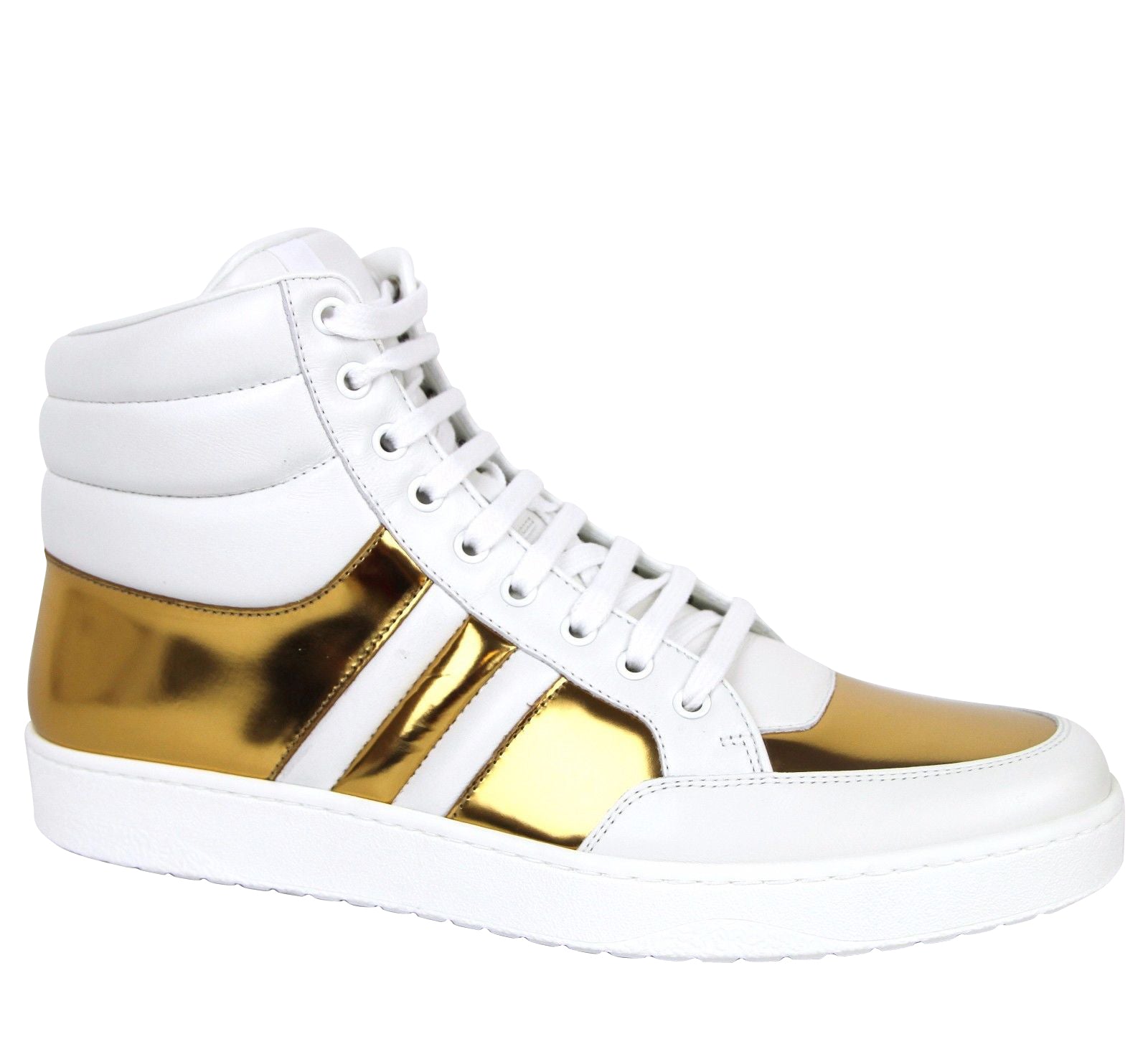 Gucci Mens High top Contrast Padded Leather Sneaker