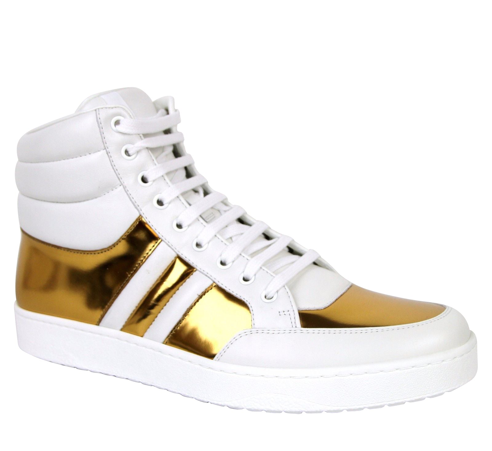 Gucci Mens High top Contrast Padded Leather Sneaker