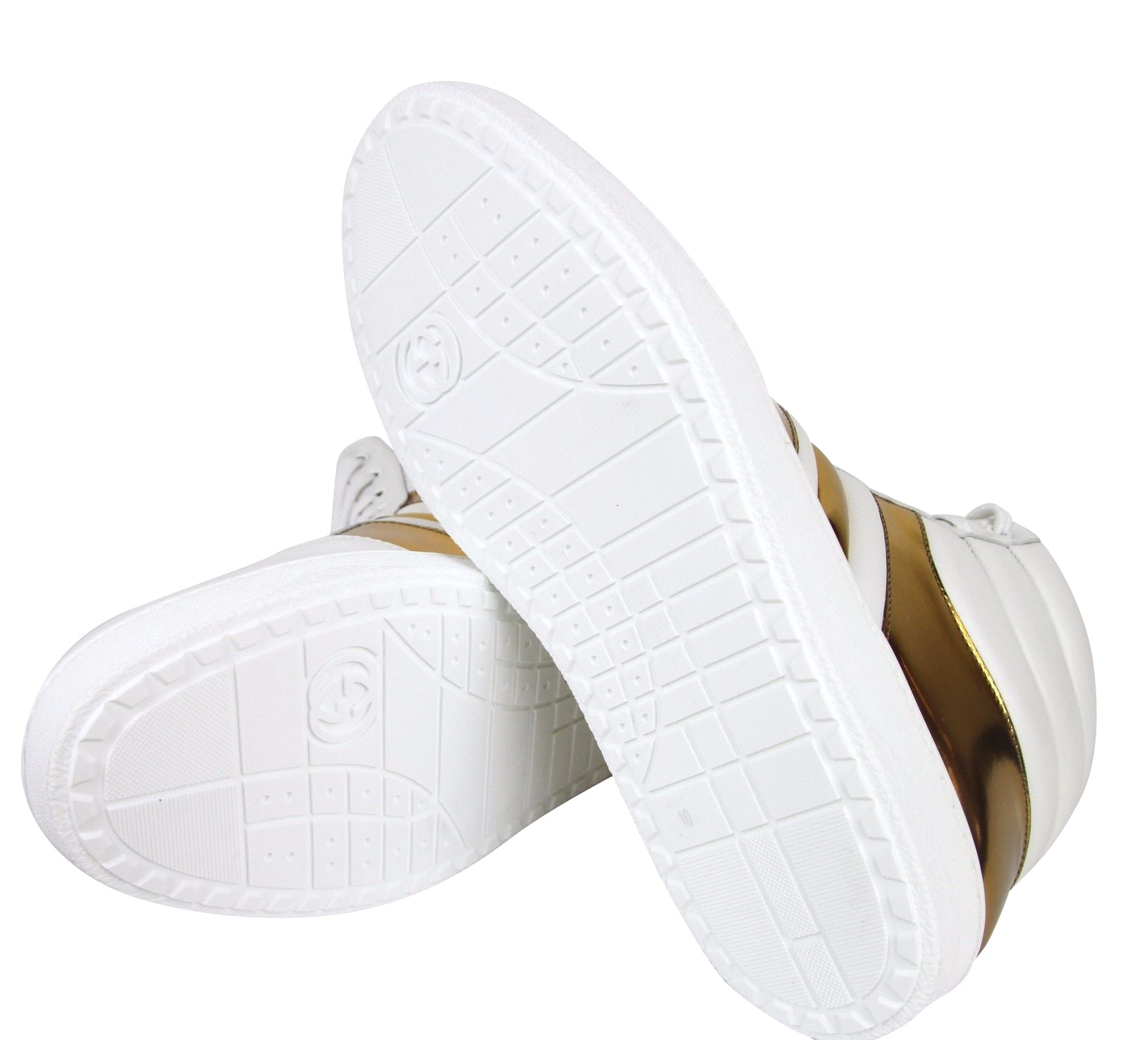 Gucci Mens High top Contrast Padded Leather Sneaker