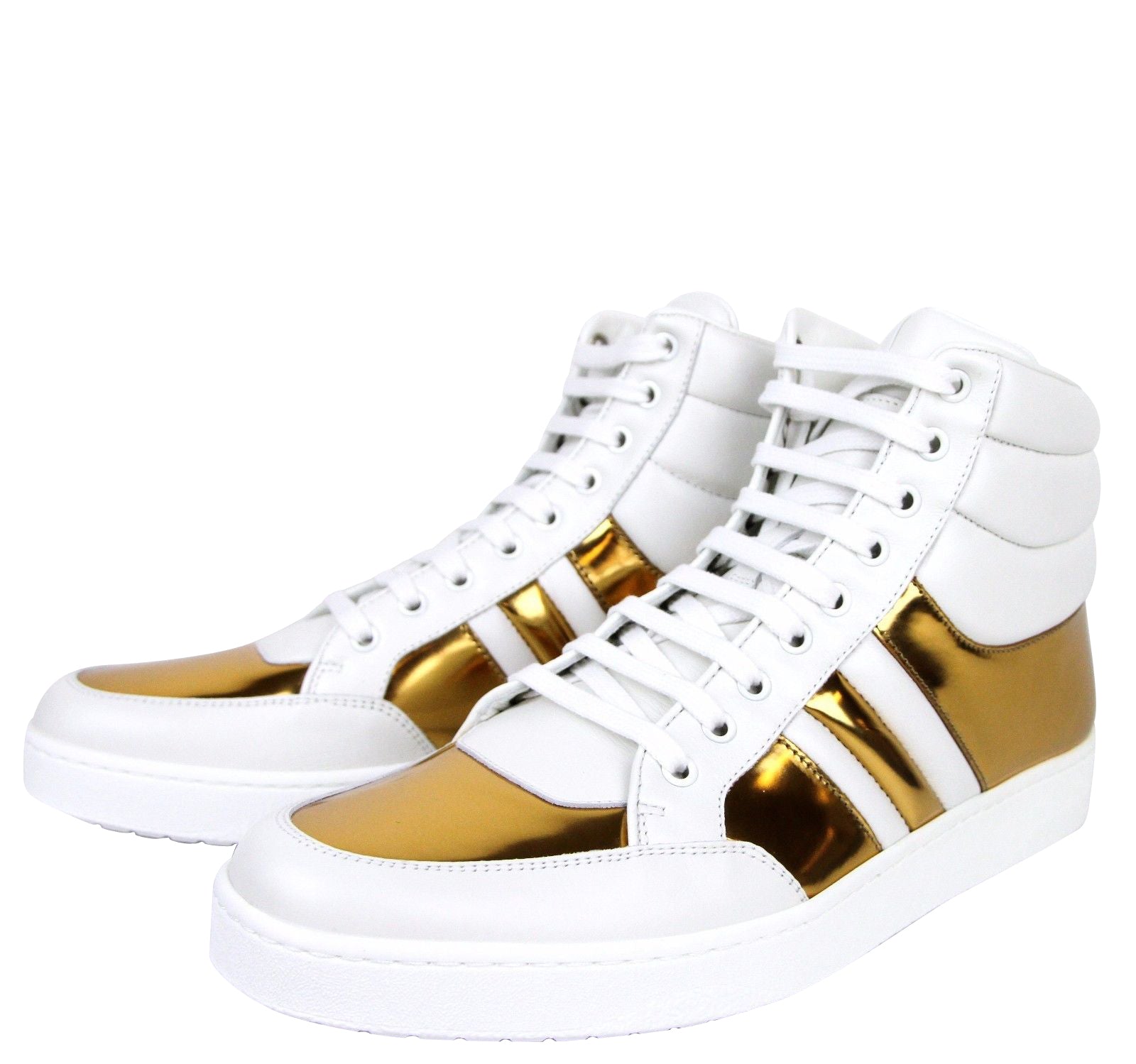 Gucci Mens High top Contrast Padded Leather Sneaker