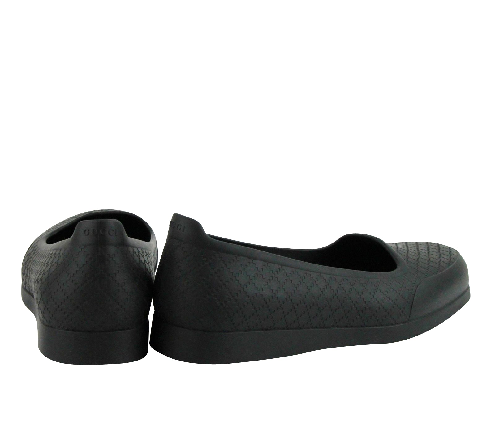 Gucci Mens Cover Diamante Pattern Black Rubber Overshoe