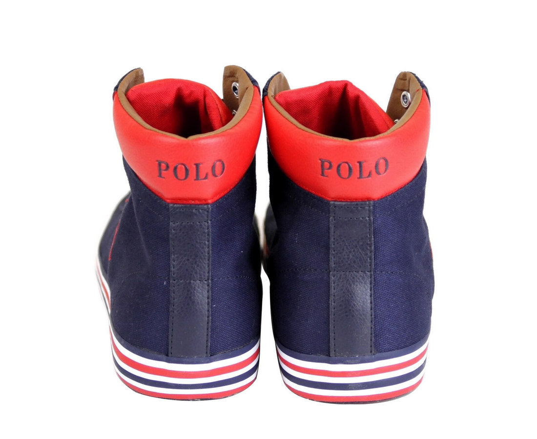 Polo Ralph Lauren Mens Harvey Canvas High Top Sneaker With Logo