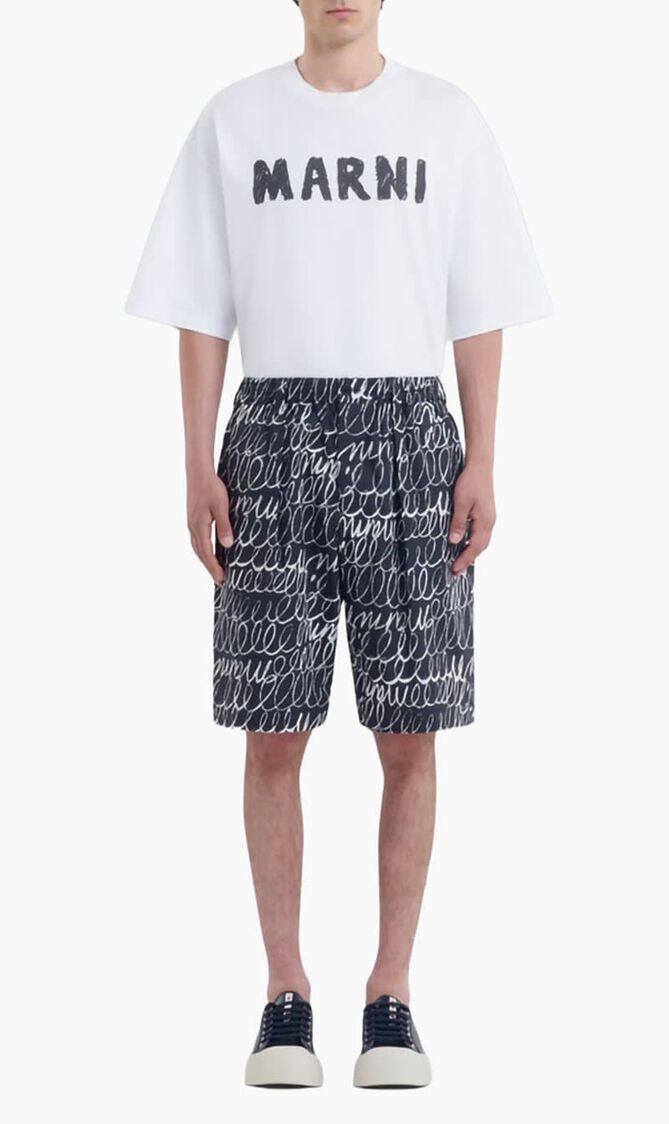 Scribble Motif Shorts