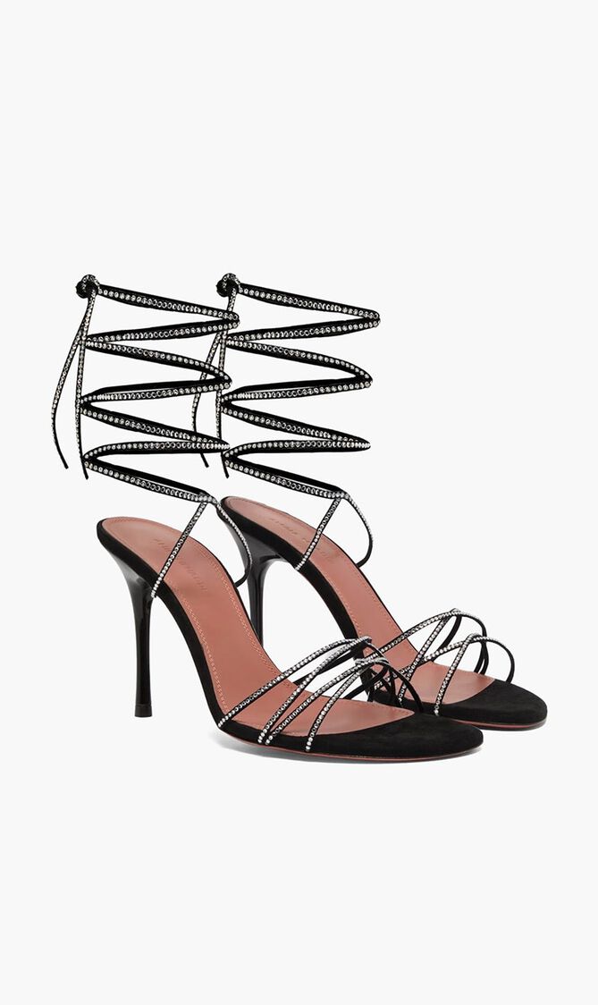 Lori Crystal Lace Up Sandals
