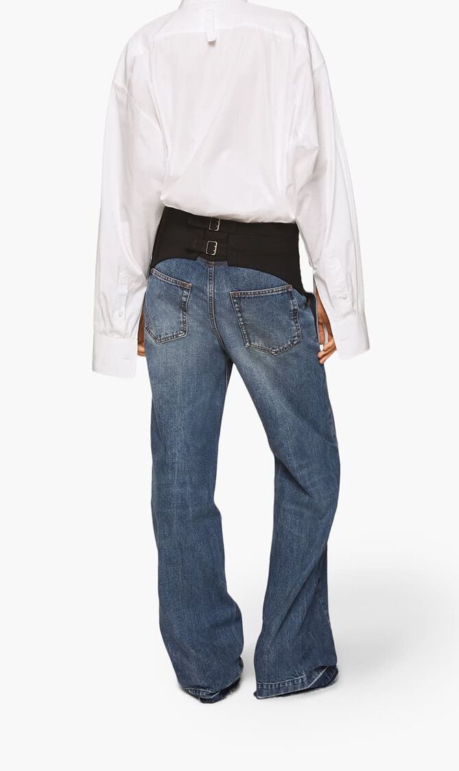 Tuxedo-Inspired Denim Jeans