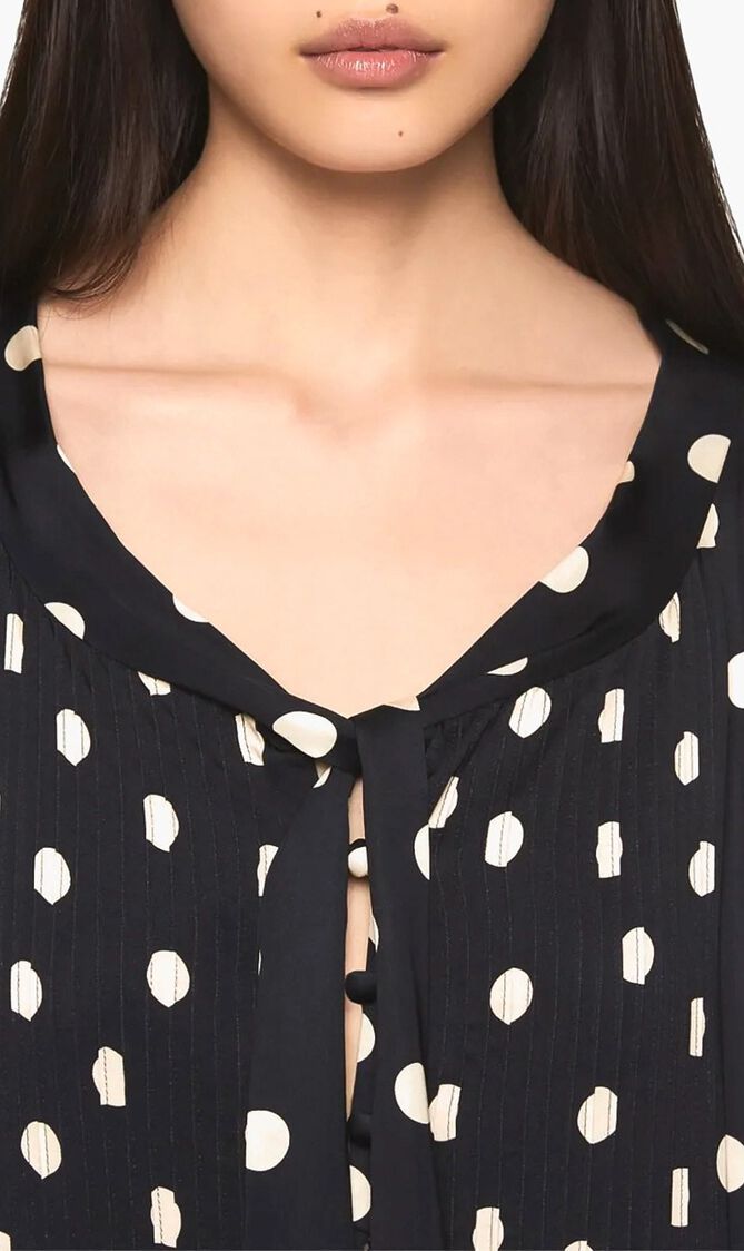 POLKA DOTS-PRINT MAXI DRESS