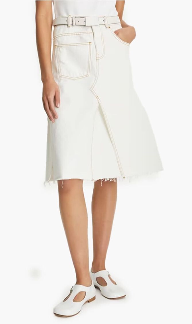 DENIM DECONSTRUCTED SKIRT