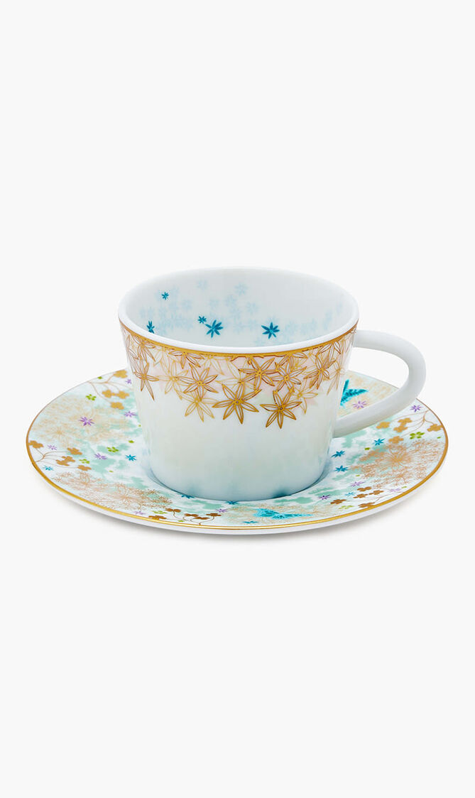Coffee Cup  Saucer Blue Set Of 2