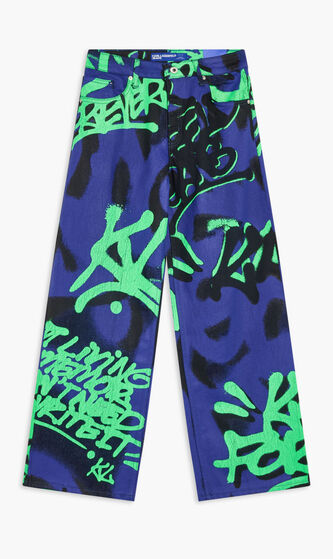 KLJ MR RELAXED GRAFFITI DENIM