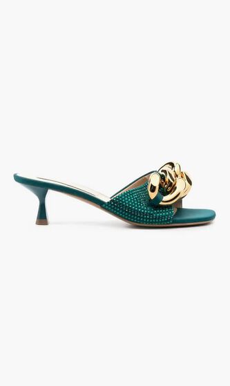 Falabella Crystal Embellished Mules