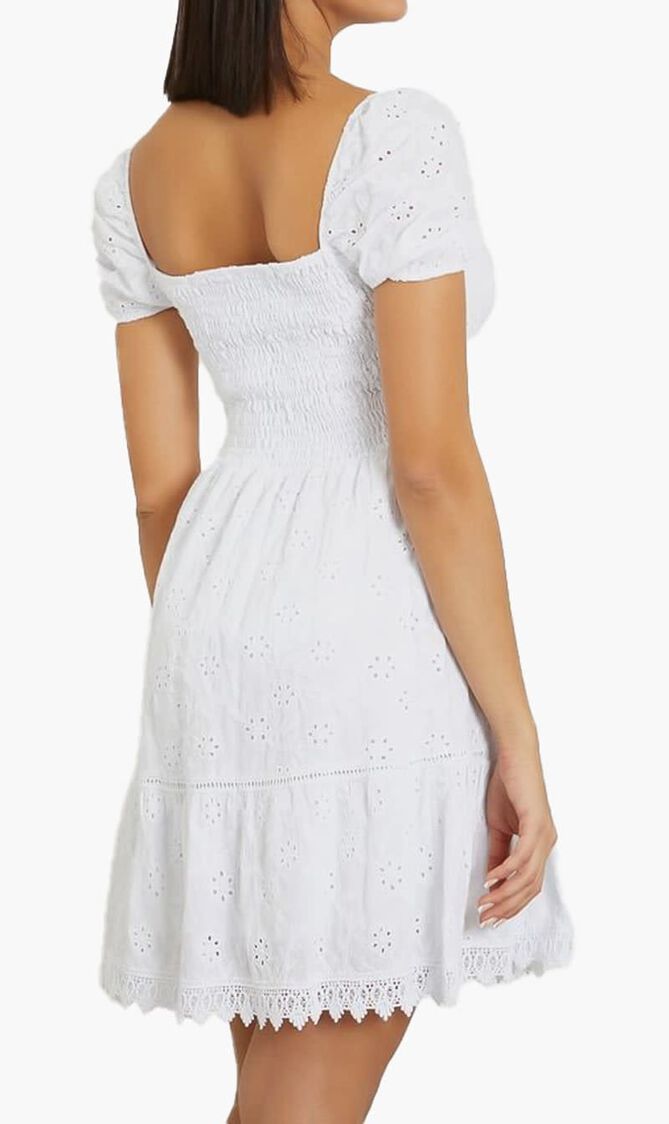 Eyelets Midi Dress
