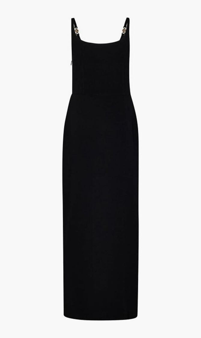 Medusa 95 Black Silk Cady Corset Column Dress
