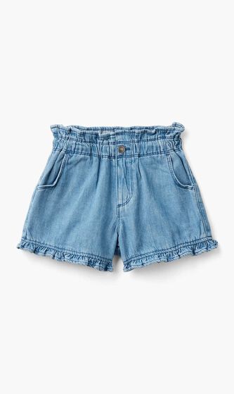 Ruffled Button Front Shorts