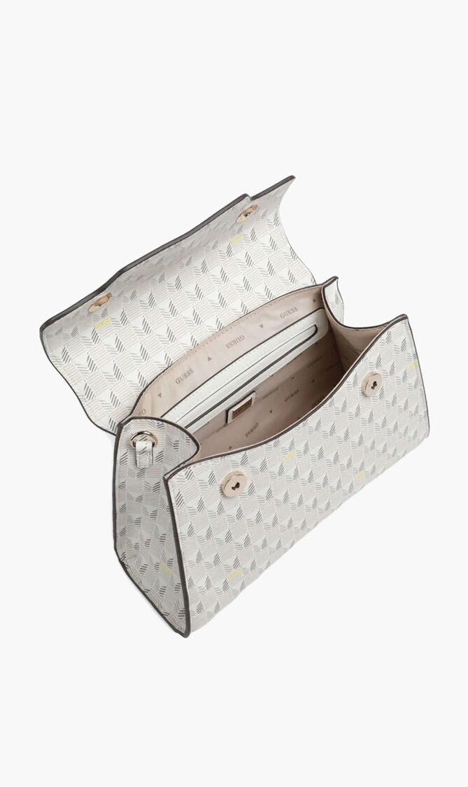 G Wave Top Handle Flap Handbag