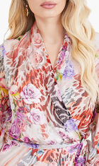 Rose Shadow Wrap Dress