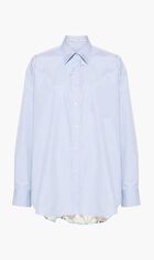 CHIFFON BACK OVERSIZED SHIRT