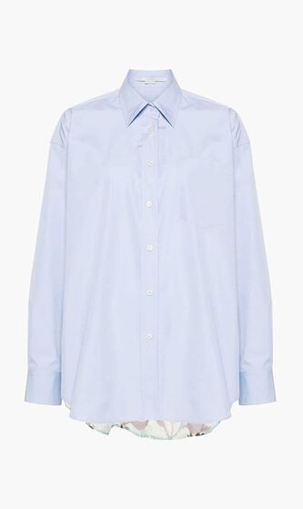 CHIFFON BACK OVERSIZED SHIRT