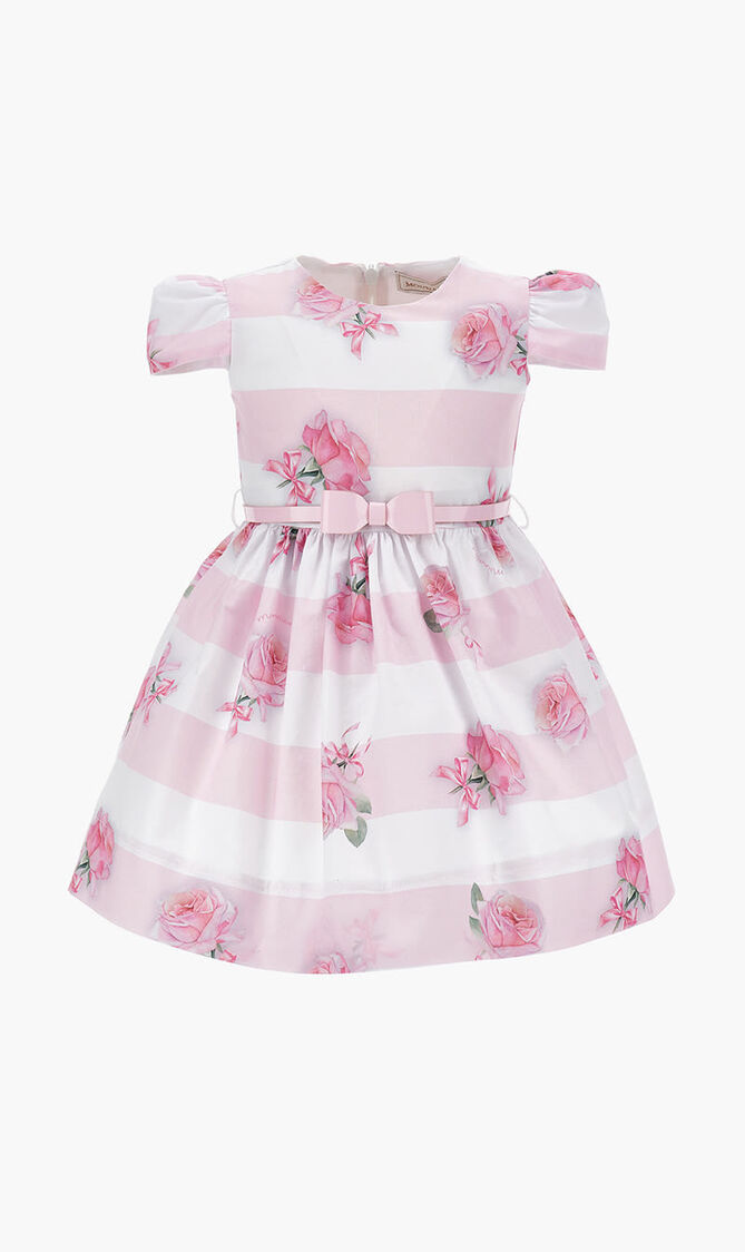 ABITO CON RIGHE E ROSE RA
