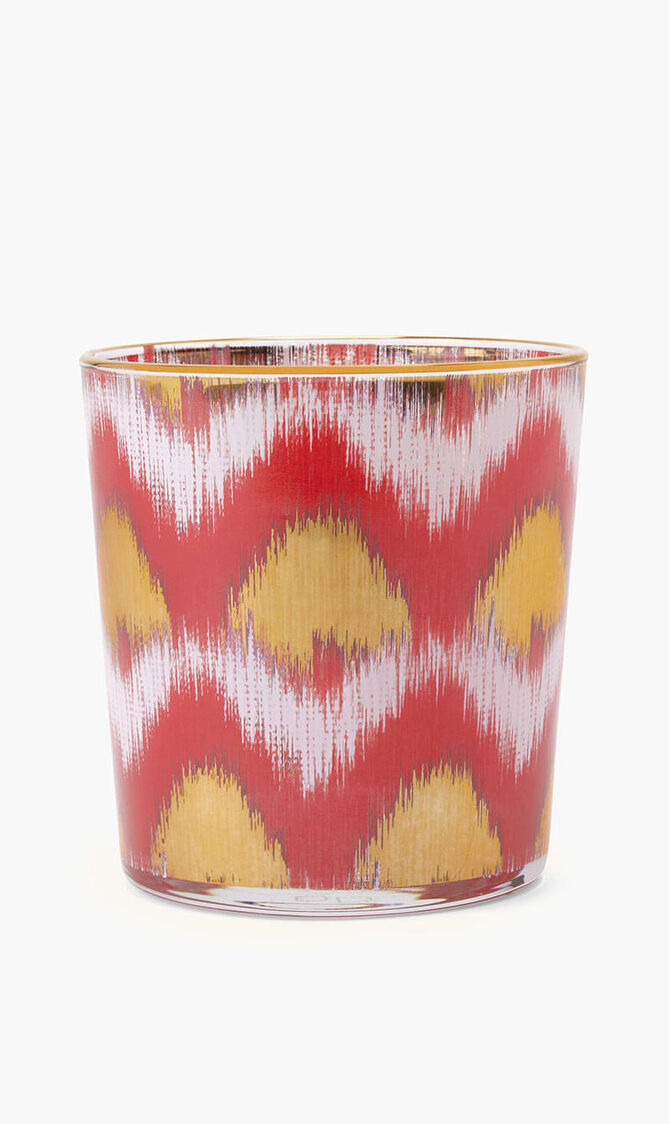 Ikat Tumbler Glass Red