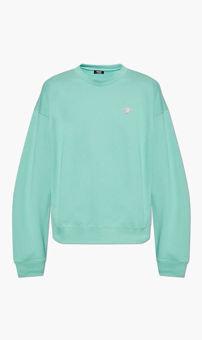 SWEATSHIRT NON BRUSHED SWEAT FABRIC MEDUSA PATCH