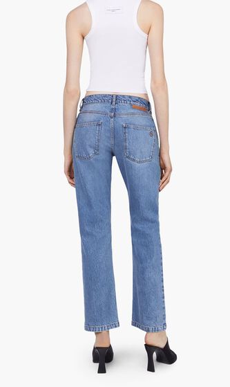 Falabella Chain Light Wash Cropped Jeans