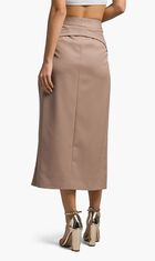 MIDI SKIRT GABARDINE BEIGE