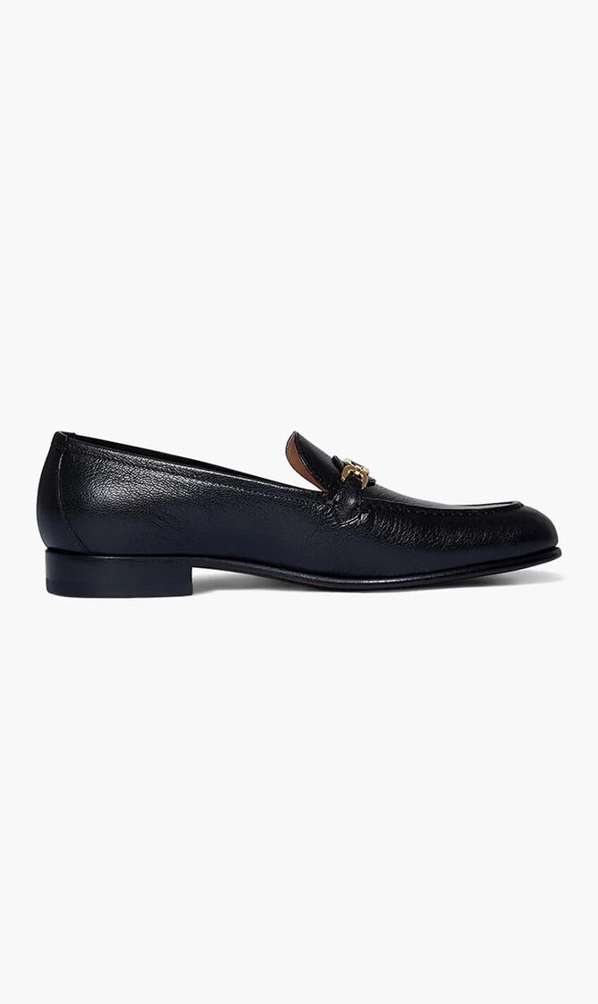 Grained Leather Loafers