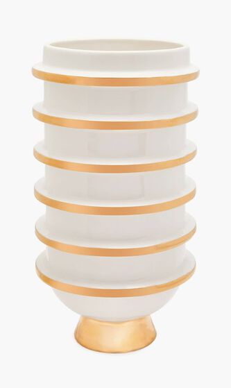 Orbit Urn Vase Medium White