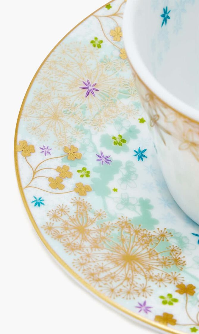 Coffee Cup  Saucer Blue Set Of 2