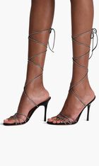 Lori Crystal Lace Up Sandals