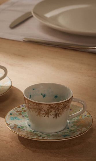 Coffee Cup  Saucer Blue Set Of 2