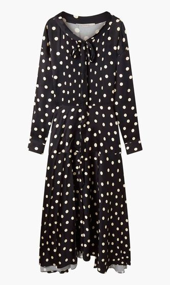 POLKA DOTS-PRINT MAXI DRESS