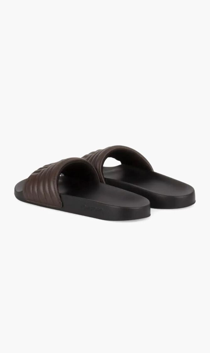 Quilted Leather Slides