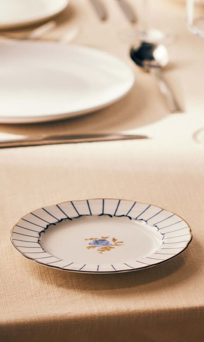 Brocante Bread  Butter Plate Round Blue 16cm