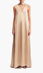 La Lune Scarf Panelled Maxi Dress