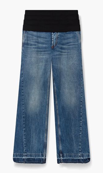 Tuxedo-Inspired Denim Jeans