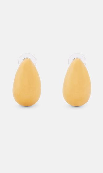 1.25 POLISHED GOLD TAPERED HOOP PIERCED EARRING