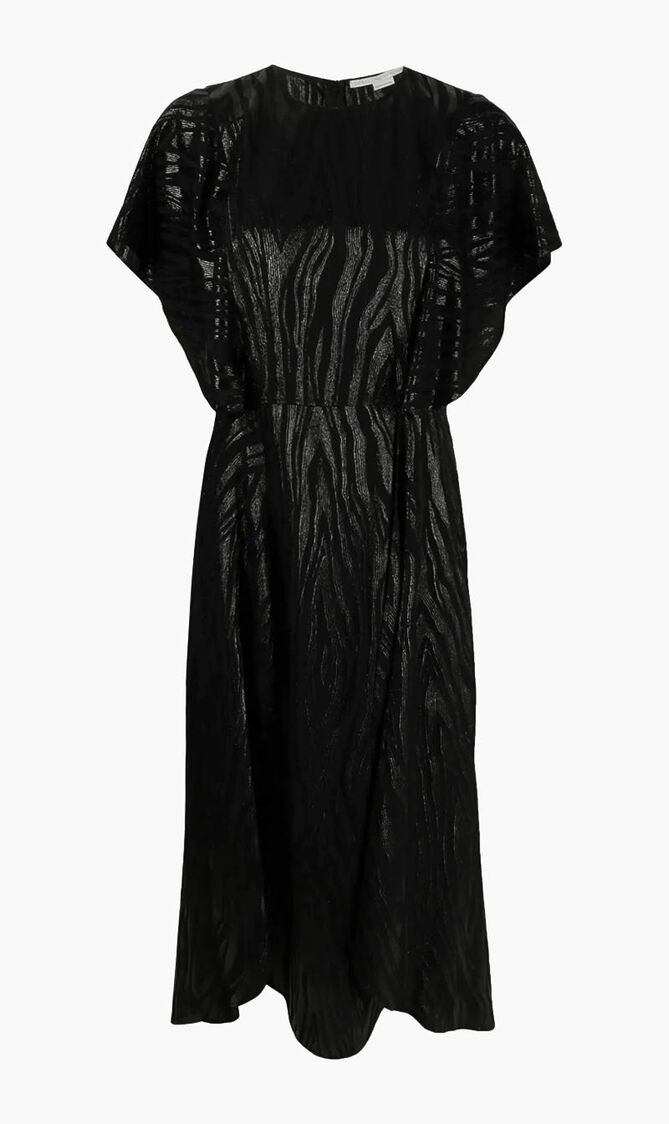 WOODGRAIN LUREX DRESS