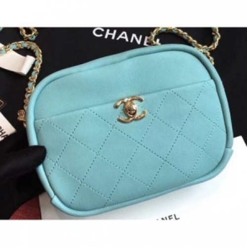 Chanel Casual Trip Small Camera Case Bag AS0137 Light Green 2019 AQ01934