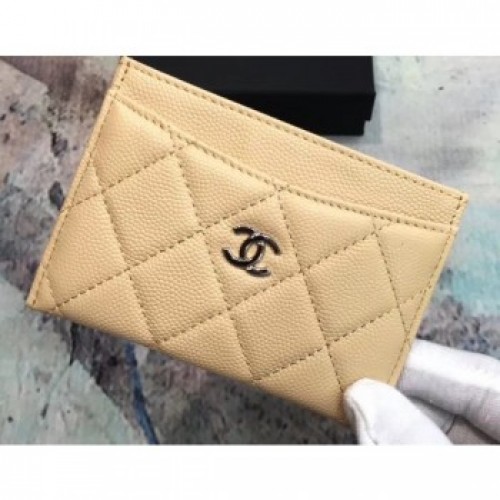 Chanel Caviar Leather Classic Card Holder A31510 Apricot AQ03747 Chanel Caviar Leather Classic Card Holder A31510 Apricot AQ03747