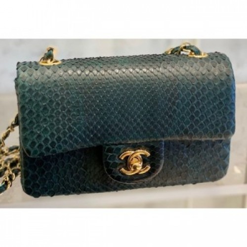 Chanel Python Classic Flap Small Bag A1116 08 AQ03593 Chanel Python Classic Flap Small Bag A1116 08 AQ03593