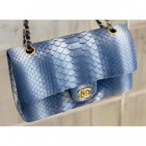 Chanel Python Classic Flap Medium Bag A1112 21 AQ04183 Chanel Python Classic Flap Medium Bag A1112 21 AQ04183