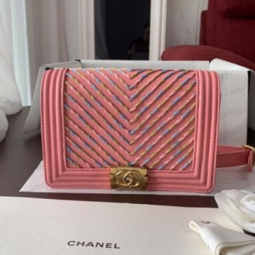 Chanel Boy Waist Bag AS0093 Pink 2019 Collection AQ01146 Chanel Boy Waist Bag AS0093 Pink 2019 Collection AQ01146