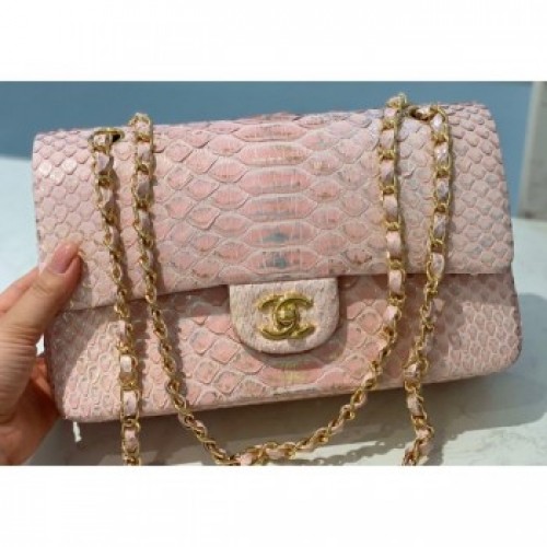 Chanel Python Classic Flap Medium Bag A1112 61 AQ02683 Chanel Python Classic Flap Medium Bag A1112 61 AQ02683