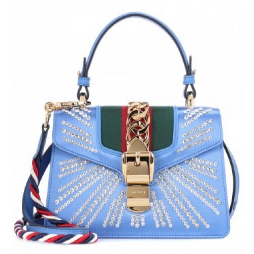 Sylvie Mini embellished satin shoulder P00300931 Sylvie Mini embellished satin shoulder P00300931