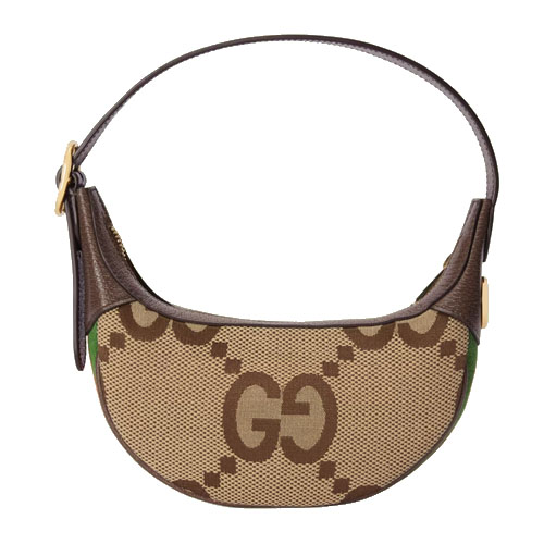 Ophidia jumbo GG mini bag Camel and ebony jumbo GG canvas